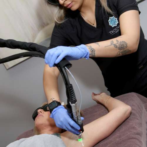 removing hair